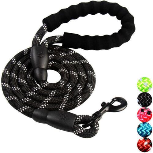 Reflective Durable Large Dog Leash Training Running Rope Medium Big Dog Collar Leashes Strong Lead Rope For Labrador Rottweiler