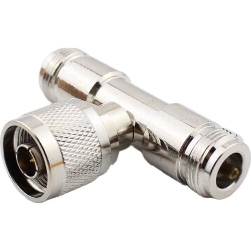 N-KJK N type T-shaped three-way connector N Male to 2 Female connector N type tee connector