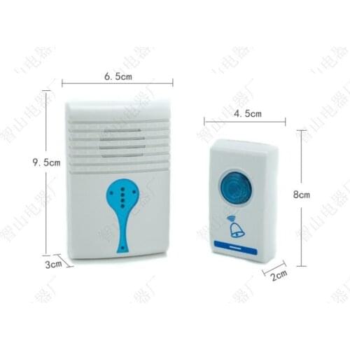 Waterproof DC 433MHZ LED Wireless 100m Chime Door Bell Doorbell Wireles Remote control bell Home Old Man Pager
