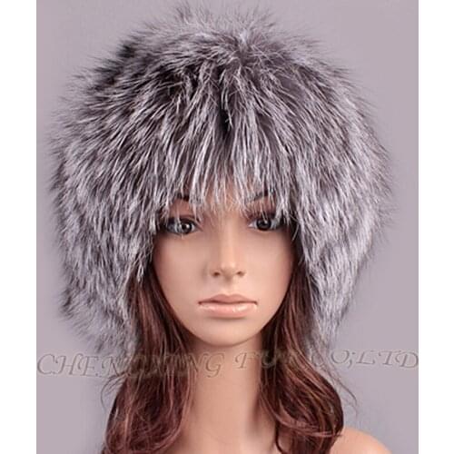 CX-C-215D RU Winter Fox Fur Hats For Women Genuine Fox Fur Hats Cap,Ladies Real Fox Fur Hat Women Winter Beanie