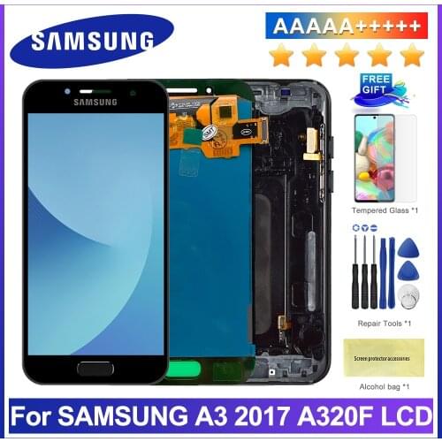 A320 LCD for SAMSUNG GALAXY A3 2017 LCD A320 A320F Display Touch Screen Digitizer for Samsung A3 2017 Display Replacement