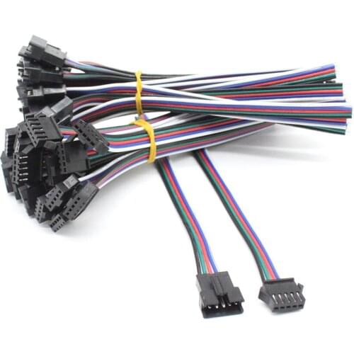 10Pairs JST SM 5 Pin Connector LED Power Male to Female SM Wire Cable Adapter for 3528 5050 LED Light Strip Connections