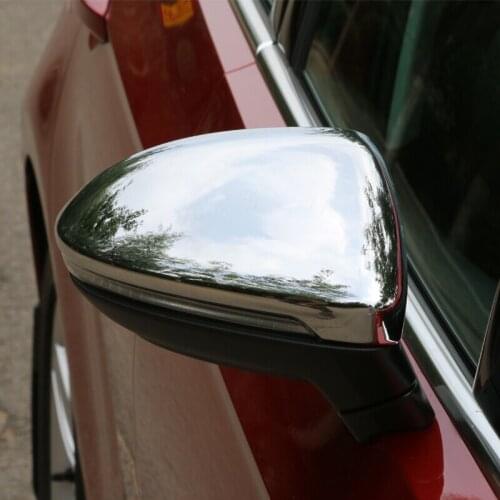 ABS Chrome accessories For Golf 7 MK7 2014 2015 Car rearview mirror covers trim Car Accessories styling decoration Sticker 2pcs
