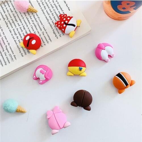 30pcs Cartoon Mouse Animal Butt Cable Protector Data Line Cord Protective Case Cable Winder Cover For iPhone USB Lighting Cable