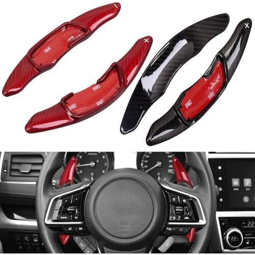 Car styling For Subaru GT86 XV BRZ Forester Legacy Outback WRX Real Carbon Fiber Steering Wheel Shift Paddles Shifters Extension