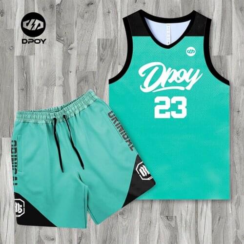Dpoy2021 mens and womens basketball jersey suit custom loose breathable sublimation process quick-drying breathable fabric
