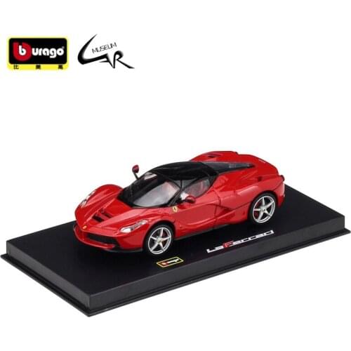 Bburago 1:43 Model Car Simulation Alloy Ferrari Hardcover Series Alloy Car Models Come Standard with Plexiglass Display Box