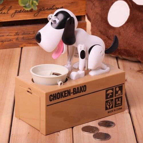 Free Shipping 1 Piece Eats Coin Huchas Gato Cute Robotic Dog Banco Canino Large Piggy Bank Alcancias Money Box Salvadanaio