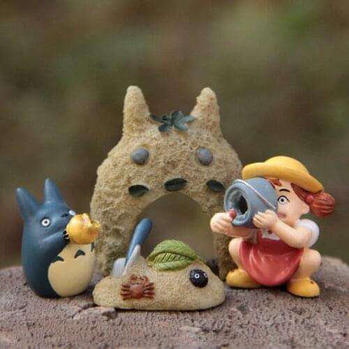 Free Shipping Hayao Miyazaki chinchilla classic summer beach scene DIY micro landscape doll cacaphony Totoro