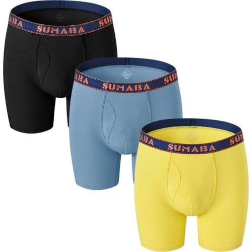 Mens Boxer Luxury Comfortable Men Boxer Briefs Bamboo-Fiber Leggings Mens Underwear Brief Male Panties Solid Man Calecon