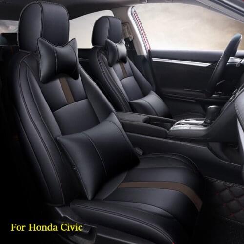 Custom car seat covers For Honda Civic 10th generation 2016-2021 Years Auto interior decoration accessories protection set