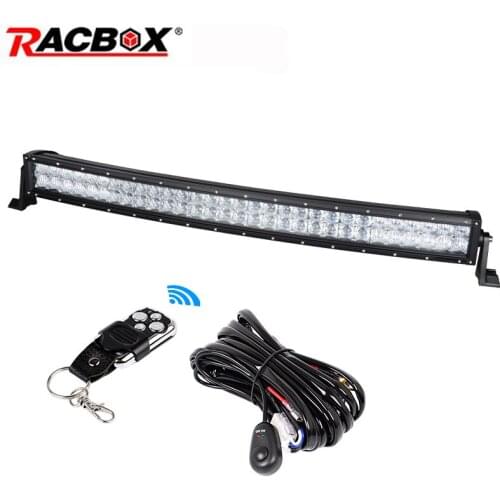 Curved Beam 5D 32'' 180W Offroad Work Light Bar Combo Fog 12V 24V LED Headlight For Jeep Wrangler 4WD Truck Tractor Car SUV ATV