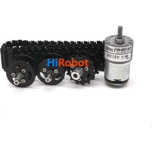 Smart Tank DIY kit, including plastic track, metal bearing wheel, metal driving wheel and 12V with Hall Sensor Motor