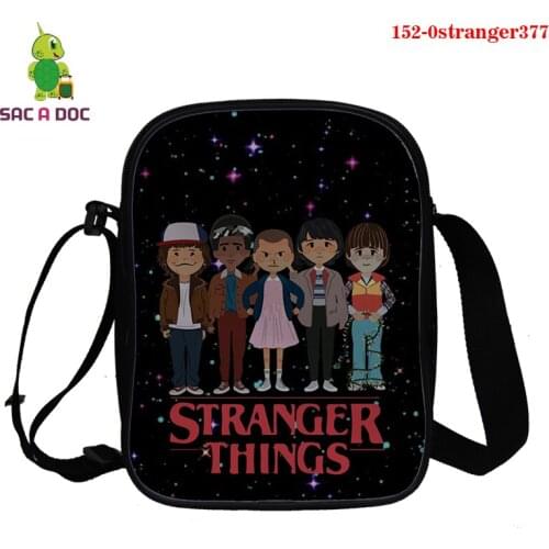 Small Crossbody Bag for Men Women Stranger Things 3D Print Messenger Bags Shoulder Bags Casual Sling Bag Stranger Things Handbag