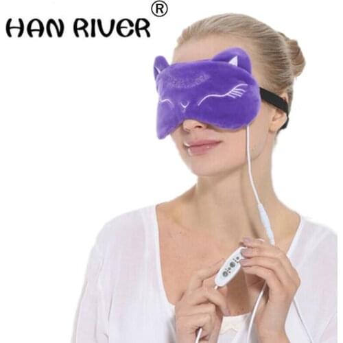 HANRIVER Use USB to heat the steam shield eye mask Lovely cartoon sleep heat apply eye mask to relieve eyes tired dark circles