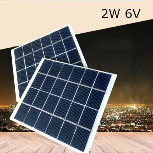 2W 6V Mini Solar Panel Cell Power Module 350mah For Battery Cell Toys Solar Light Phone DIY Charger E3M4