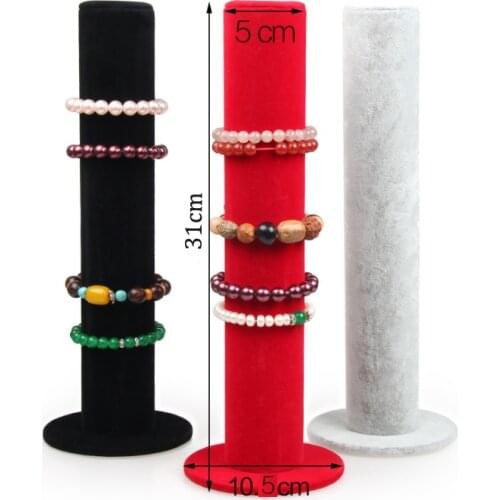 Fashionable Wrist Watches Bracelets Holder Jewelry Rack Velvet Jewellery Stand Show Bangle Hair Hoop Display Storage Organizer