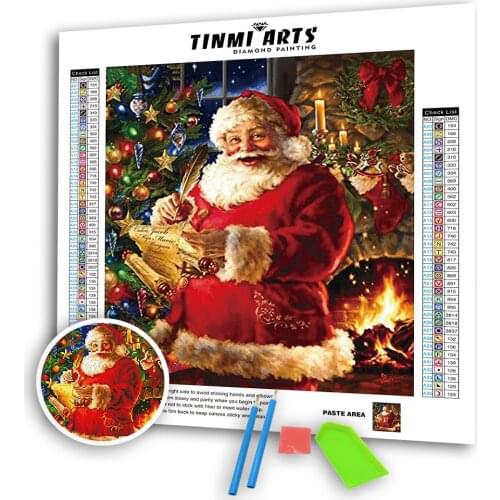 5D DIY Christmas Poured Glue Diamond Painting Kits Full Round Square with AB Drills Art Mosaic Writing Santa Embroidery Home