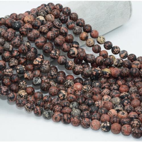 Natural Red Snowflake Obsidian Loose Round Beads 10mm