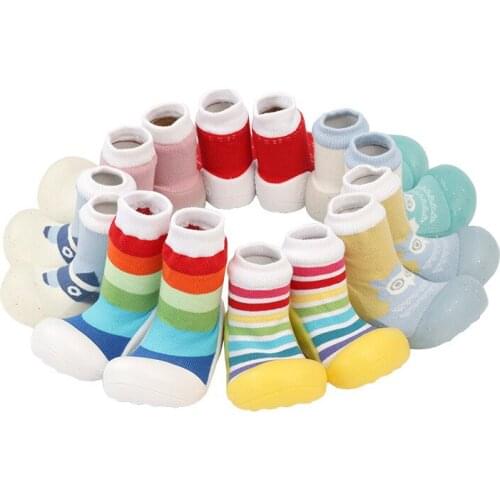 Baby Socks With Rubber Soles Girl Boy Shoes Soft Comfortable Bebe First Walkers Brand Anti-slip Toddler Outdoor Shoes