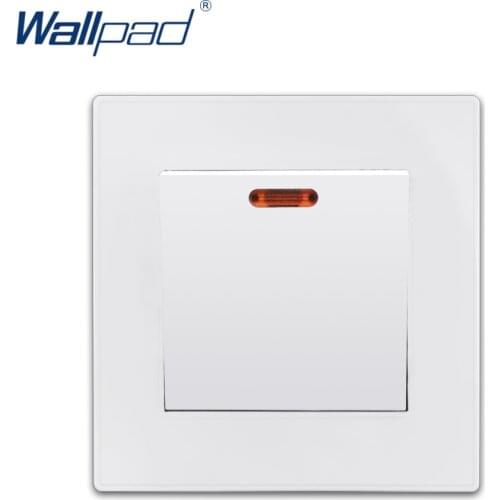 2019 New Arrival 20A Switch Water Heater Switch Wallpad Luxury White Wall Light Switch AC110~250V EU/UK Standard