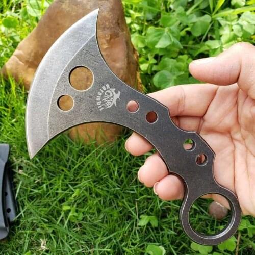 Theone Strange Axe Claw Karambit Knife AUS-8 Blade Tactical Pocket Fixed Blade Knife Hunting Fishing EDC Survival Tool Knives