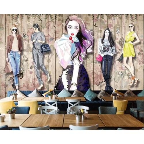 Custom Wallpapers Vintage Handmade Beauty Apparel Dresser Background Wall Decorative Background Mural 3d wallpaper