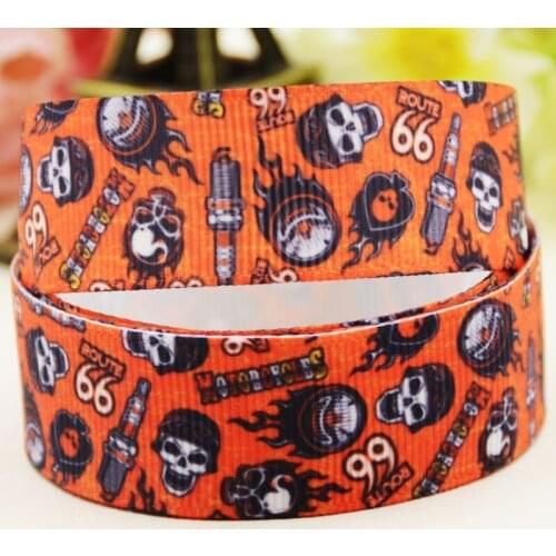 22mm 25mm 38mm 75mm Halloween cartoon printed Grosgrain Ribbon party decoration 10 Yards X-04581