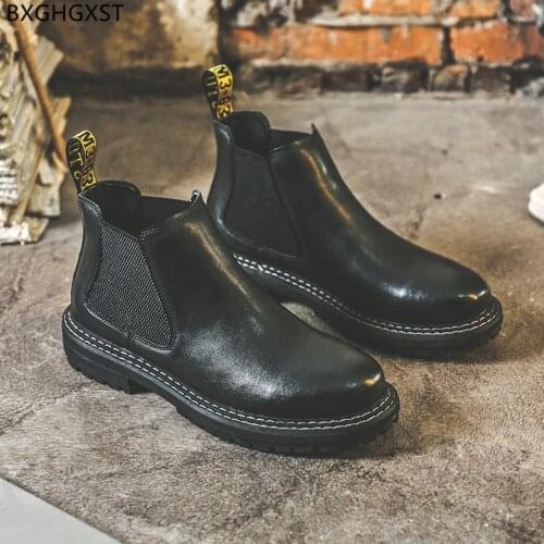 Luxury Brand Black Ankle Boots for Men Male Outdoor Shoes for Man 2021 Chelsea Boots Mens Boots Casual Designer Shoes Chaussure