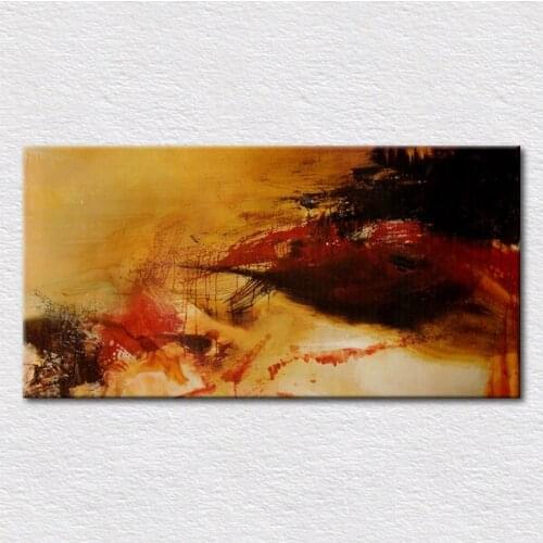 Retail Canvas prints craft from Large size abstract oil painting with size 16x32 inch to hang bedroom on wall free shipping