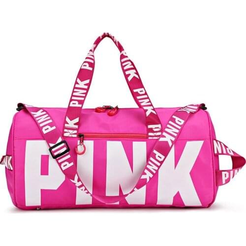 Pink Travel Bag Female Fitness Training Duffle Bag For Trip Large Capacity Waterproof Gym Women Sport Bag
