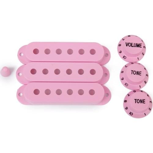 Pink Blue Pickup Cover Volume Tone Knob Switch Tip for ocaster Guitar