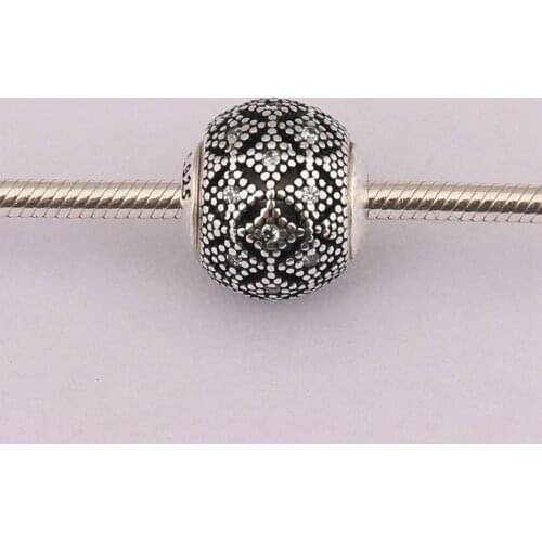 S925 Silver Essence Beads COMPASSION Charm with Clear CZ For Essence Bracelet Bangle Lady Jewelry Gift Small Hole