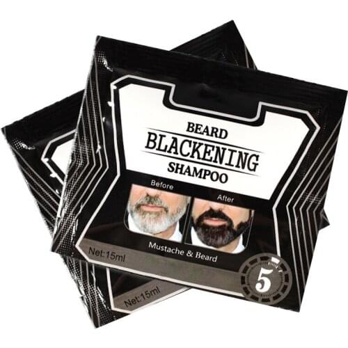 Beard Blackening Shampoo Dye Beard Mustache Coloring Conditioner for Gray Hair EF
