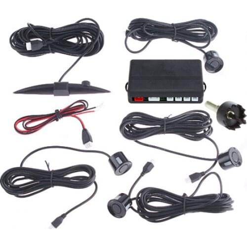 Digital LED Display Car Parking System Assistance Reverse Parking Backup System Detection Radar 4 Sensors DC12V Universal R4