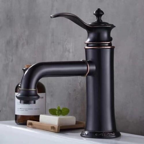 LIUYUE Basin Faucets Brass Rose Gold Tall/Low Bathroom Basin Mixer Faucet Deck Mounted Hot Cold Water Crane Mixer Tap Torneira