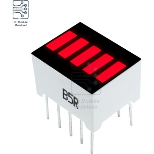 LED Bar Light 5 Segment Bargraph LED Bar Graph Light Display Digital Module Red Color For Arduino