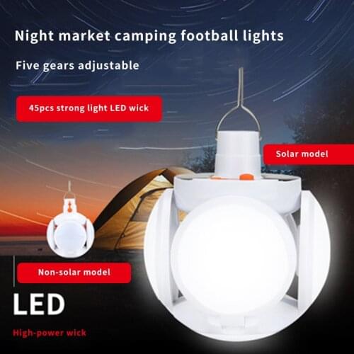 Solar Charging LED Energy-Saving Bulb Light Outdoor Mobile Camping Stall Night Market Waterproof Lighting