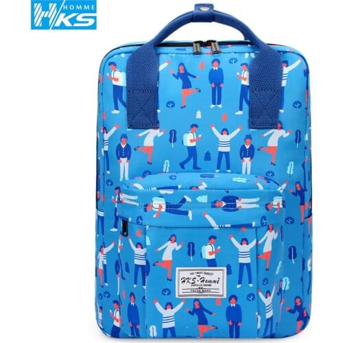 College Printing Style Waterproof Canvas Women Laptop Backpack Large Capacity Backpacks Travel bag Teenage Girls Boys Schoolbag