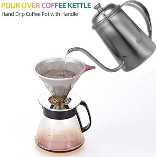 Pour Over Coffee Kettle Hand Drip Coffee Pot with Handle for Kitchen Pour Over Coffee Tea