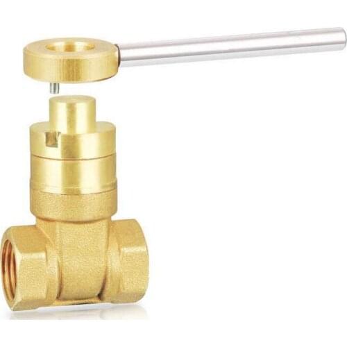 1/2" 1 Inch DN15 DN20 DN25 Gate Valve Female thread Brass Sluice Valve With Magnetic lock For Oil Water Gas