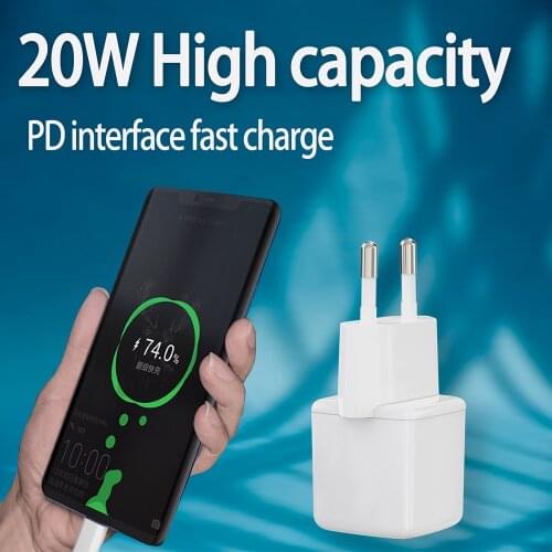 USB C Charger 20W PD Quick Charge 3.0 Fast Charging Type C EU Adapter For iPhone 12 Pro Max Huawei Xiaomi mi 11 10 Samsung