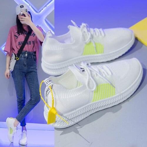 Sneakers womens shoes new 2021 new running shoes summer thin casual breathable fly netting small white shoes