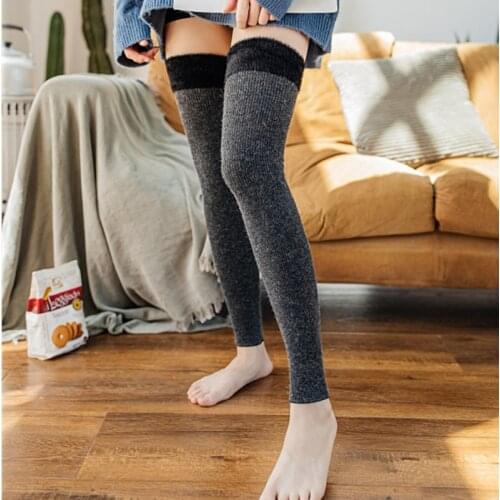 Winter Keep Warm Long Sock Sleeve Thick Thermal Thigh High Socks fit for Dance Ballet Pilates Training