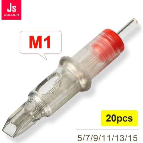20pcs 1 3 5 7 9 11 14 M1 Disposable Cartridge Tattoo Needle Flat Magnum Liner Permanent Makeup Eyebrow Tattoo Pen Machine Supply