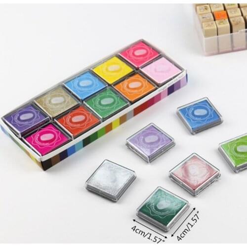 20 Colors Ink Pad DIY Scrapbooking Album Finger Painting Inkpad Stamps Sealing P9YA