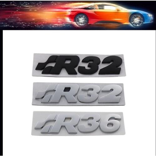 3D Premium R32 R36 for car Engine Front Grille Grill Hood Fender trunk Tail Rear Bonnet Nameplate Decal Emblem Badge Sticker