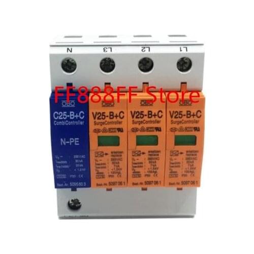7-50KA V25-B+C/3+NPE Surge Arrester ~385V AC Combi Controller Surge Protector