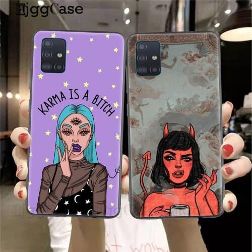 THE ANGELS PROTECT ME THE DEMONS RESPECT ME Phone Case For Samsung A21 s A10 A20 A30 A50 A40 A51 A71 A70 A60 A31 A41 Cover Shell