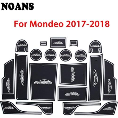 Car Interior Cup Mat Door Gate Slot Pad Storage Box Mat For Ford Mondeo MK4 MK5 MK6 4 5 6 2017 2018 2019 2013-2016 2007-2012